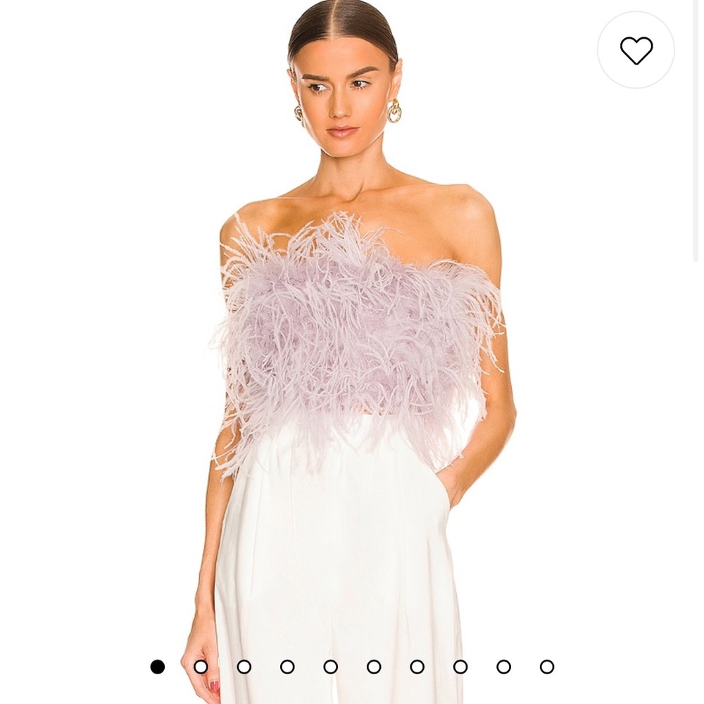 Lamarque Zania Feather Top in Lavender Size M